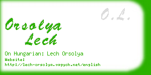orsolya lech business card